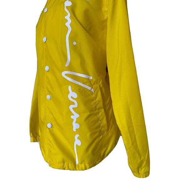 Versace Men's Button Down Yellow Raincoat Jacket S (46 Euro) A85203 IT NWT $1150 - Picture 4 of 11
